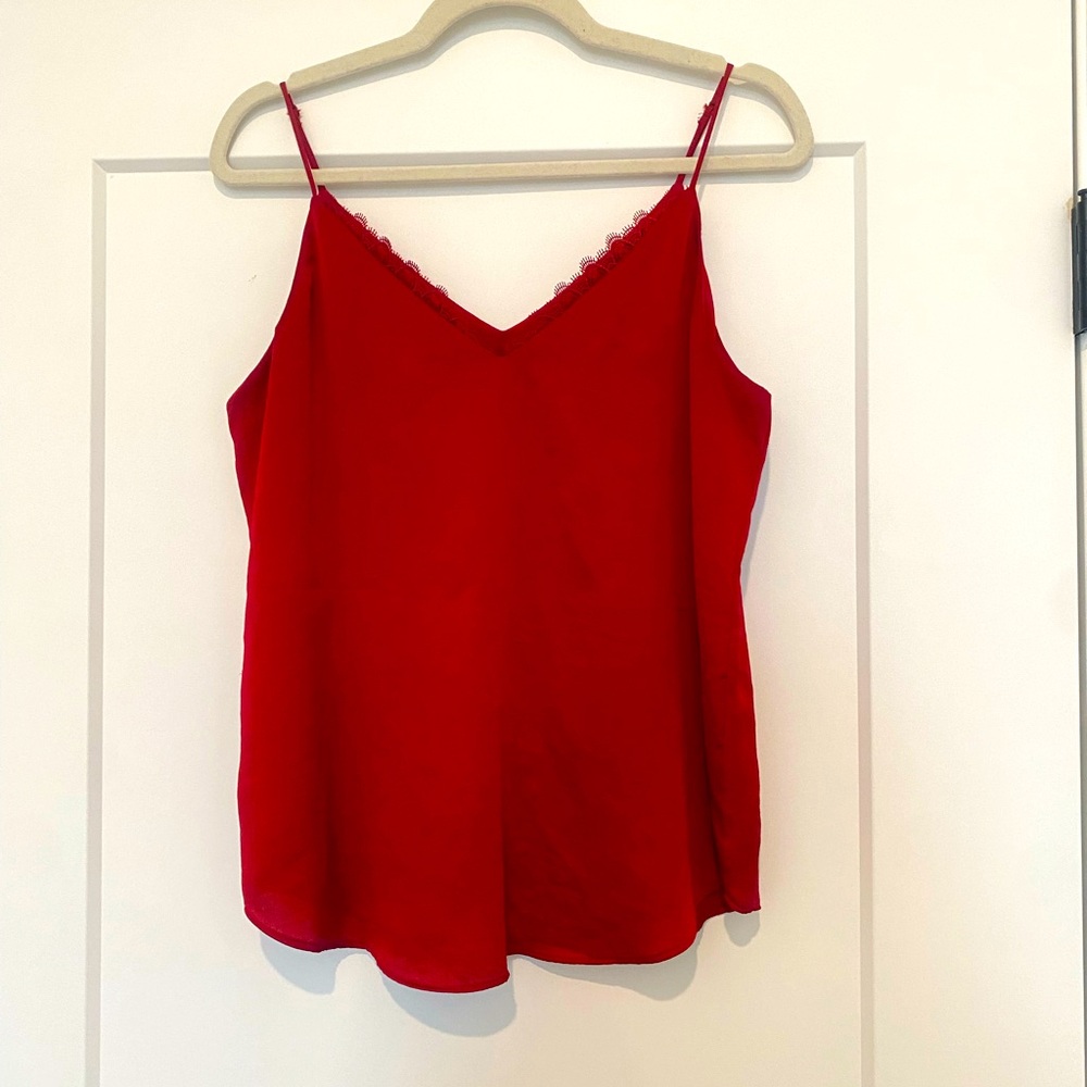 Elegant Red Camisole Top
